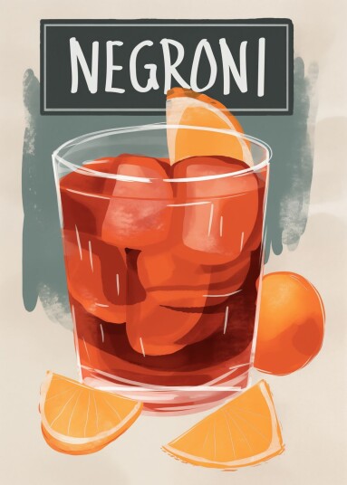 Plakat Negroni Cocktail Plakat Negroni Cocktail
