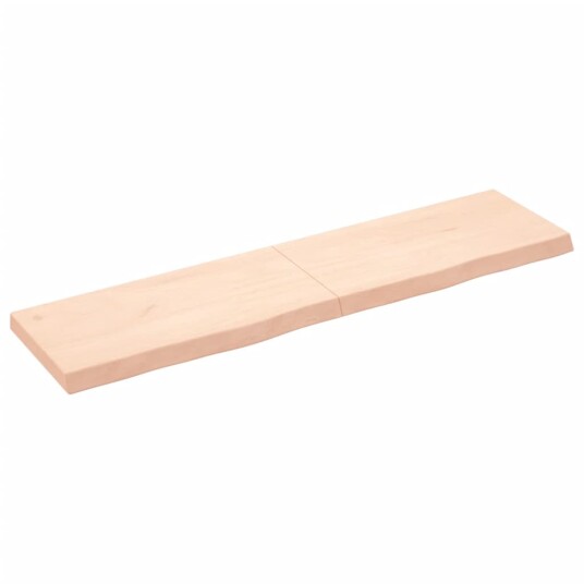 vidaXL Vegghylle 160x40x6 cm ubehandlet heltre eik