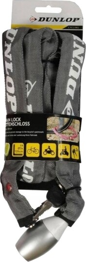 Dunlop Sykkellås Med Kjetting Og Lås 120 Cm (Grå)