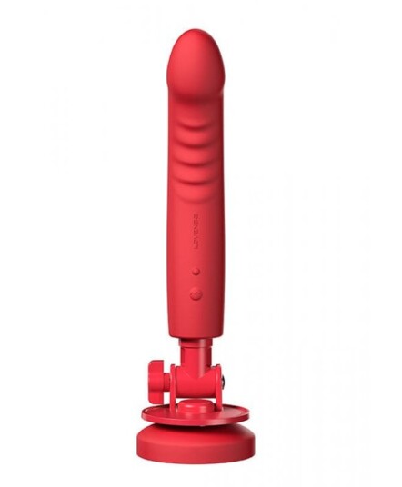 Lovense Mission 2 vibrerende dildo med sugekopp - Rød