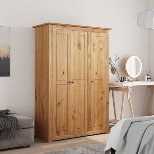 vidaXL Garderobeskap 3 dører 118x50x171,5 cm furu Panama Range