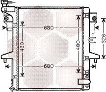 Radiator, motorkjøling VAN WEZEL 32002202
