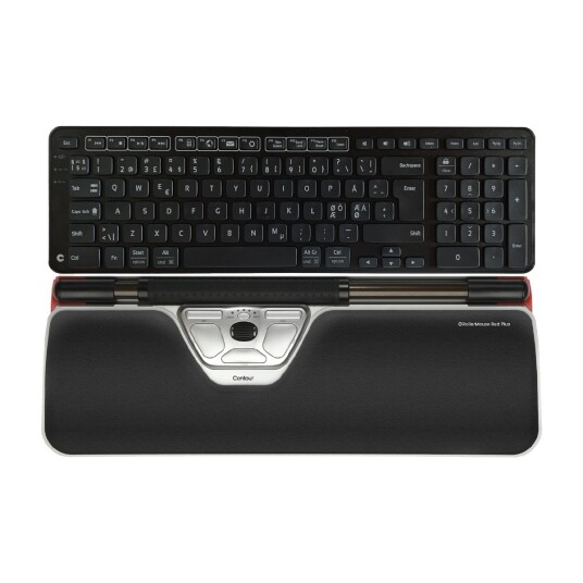 Contour RollerMouse Red Plus Trådløs Ergonomisk Trackball Mus med Tastatur QWERTY