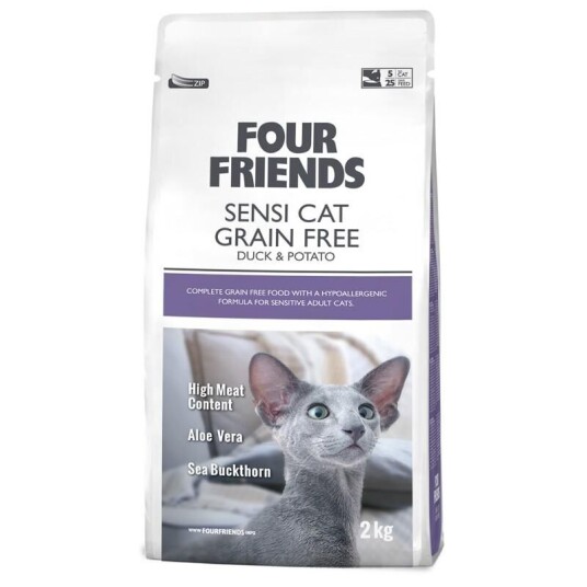 Four Friends Kornfri Tørrfôr til Katt med And og Potet 6 kg