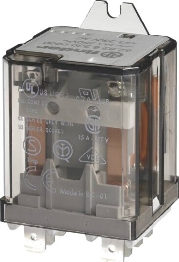 Finder 62.82.9.012.4300 Stikrelé 12 V/Dc 16 A 2 X Slutterkontakt 1 Stk