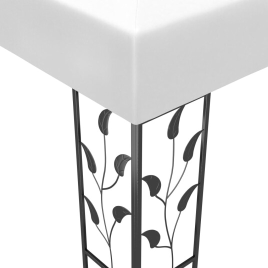 vidaXL Paviljong med LED-lysslynge 3x3 m hvit