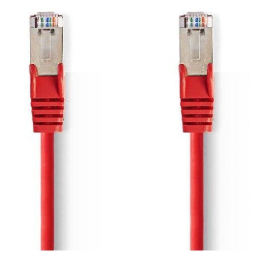 Nedis CAT5e nettverkskabel | SF/UTP | RJ45 Han | RJ45 Han | 5.00 m | Rund | PVC | Rød | Plastpose