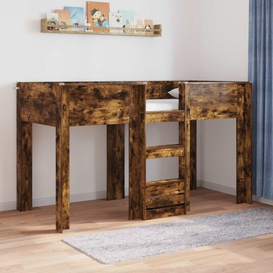 Køyeseng for Barn Røkt eik 75 x 190 cm Konstruert tre