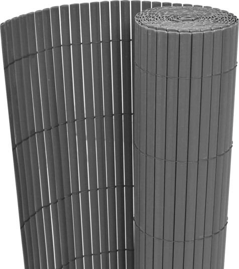Hagegjerde Dobbeltsidig PVC 150x300 cm Grå
