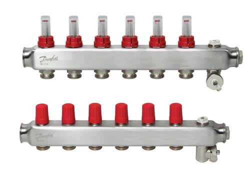 Danfoss Ssm Manifoldsat 6+6 M/flowmetre Og Endestykke Danfoss Ssm Manifoldsat 6+6 M/flowmetre Og Endestykke