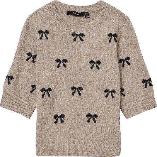 Vero Moda Pullover vmDoffy Intarsia 2/4 O nk Pullov GA Grå