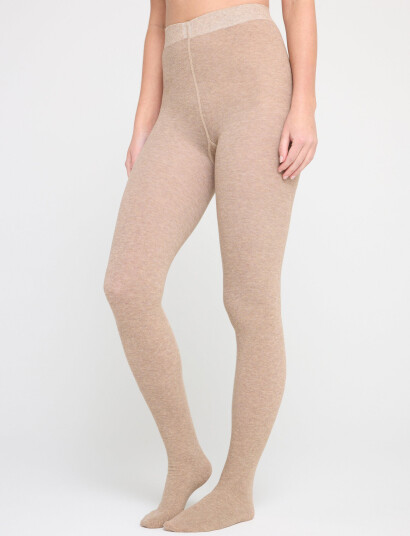 Lindex Tights Heavy Cotton Organic - Brown - M