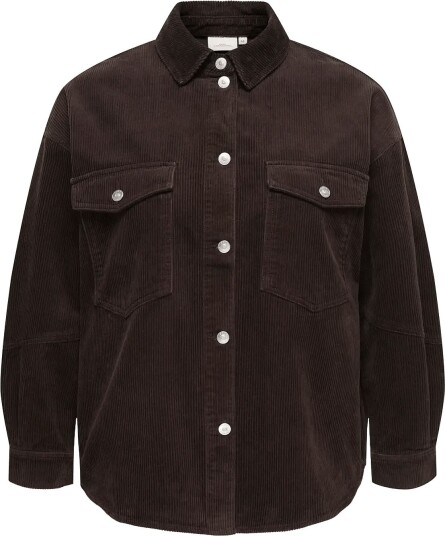 ONLY Carmakoma Cartiggy L/S Cord Shacket Pnt Noos Brown 42 ONLY Carmakoma Cartiggy L/S Cord Shacket Pnt Noos Brown 42