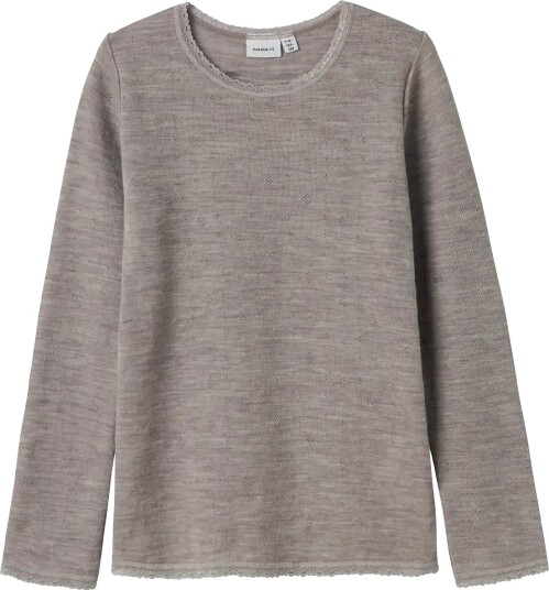 Name It Nkfwang Wool Needle Ls Top Solid Grey 134 140 Name It Nkfwang Wool Needle Ls Top Solid Grey 134 140