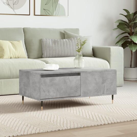 vidaXL Salongbord betonggrå 90x50x36,5 cm konstruert tre