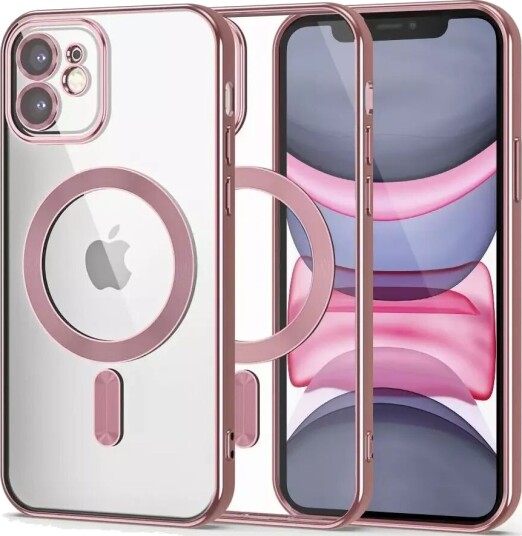 Tech-Protect iPhone 11 Tech-Protect MagShine Deksel - MagSafe Kompatibel - Gjennomsiktig / Rose Gold