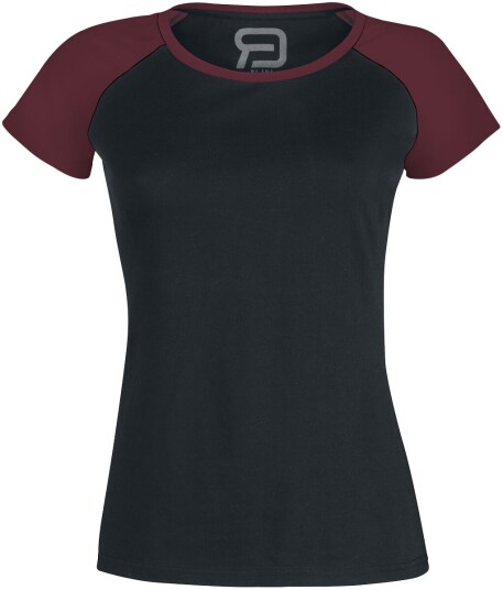 RED by EMP T-skjorte Short Raglan Road S til 5XL Damer svart-bordeaux RED by EMP T-skjorte Short Raglan Road S til 5XL Damer svart-bordeaux