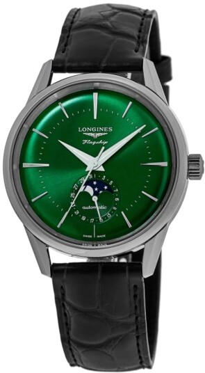 Longines Herreklokke L4.815.4.02.2 Flagship Heritage Grønn/Lær Longines Herreklokke L4.815.4.02.2 Flagship Heritage Grønn/Lær