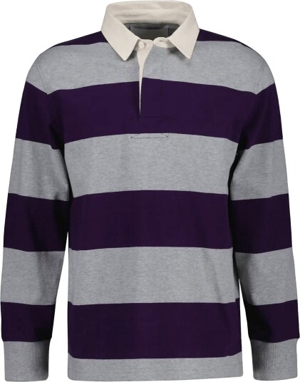 Gant Striped Heavy Rugger GREY MELANGE L