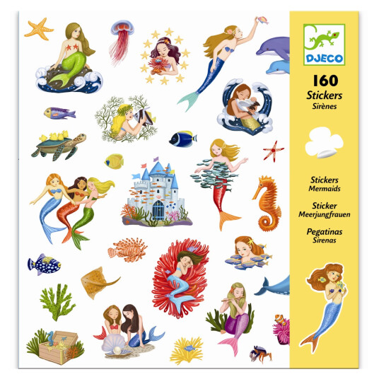 Djeco Klistremerker Havfruer 160 stk
