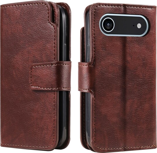 Trolsk Lommebokdeksel Skinnimitasjon for 9 Kort (iPhone Air) Brun