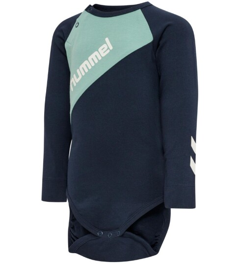 Hummel Body I/e HmlSeoul Navy m. Lyseblå 62 Langermet Body