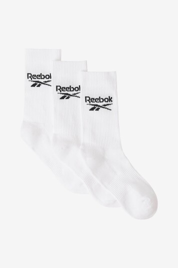 Reebok Performance Sokker Sock Crew With Half 3 pakning Hvit Reebok Performance Sokker Sock Crew With Half 3 pakning Hvit