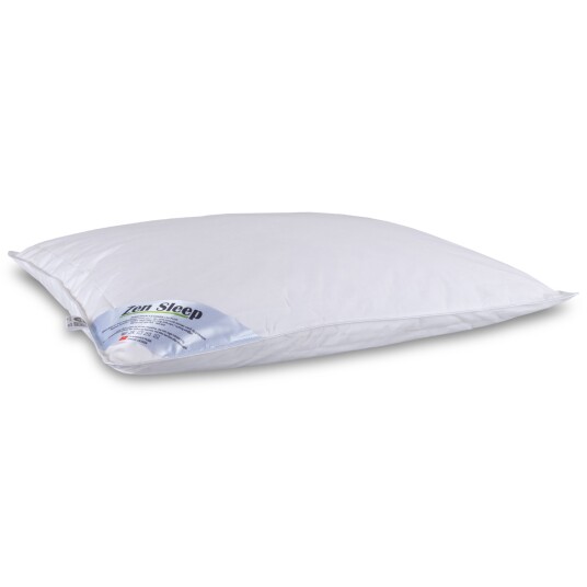 Zen Sleep Dunpute - 60x63 cm - 3-Kammer pute med moskusandedun - "Lav" pute -