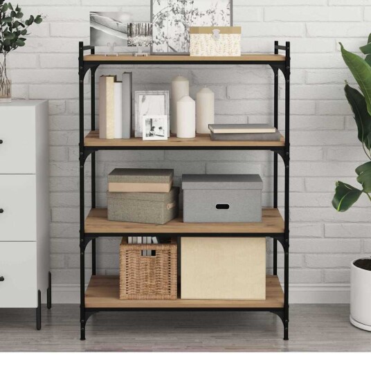  Bokhyllebrett 4 pcs Brun 80 x 40 x 1.5 cm Konstruert tre