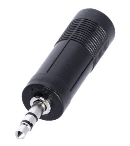 Adapter lydkontakt 6,3 mm Stereo Jack Hunn til 3,5 mm Stereo Jack