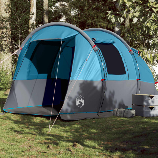 Tunneltelt for camping 4 personer blå vanntett Tunneltelt for camping 4 personer blå vanntett