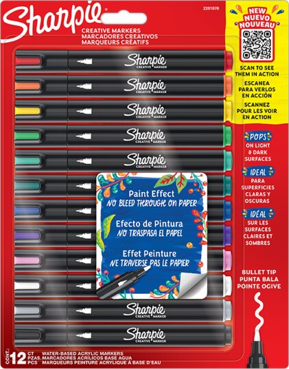 Sharpie Creative Acrylic Marker 12-Blister 2201070 Sharpie Creative Acrylic Marker 12-Blister 2201070