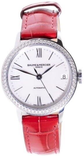 Baume & Mercier Dameklokke M0A10546 Classima Hvit/Lær Ø31 mm