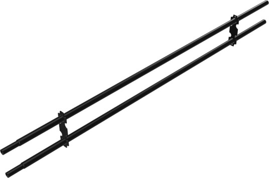 Gelender 2-rørs 1,2m Sort snøfanger Gelender 2-rørs 1,2m Sort snøfanger