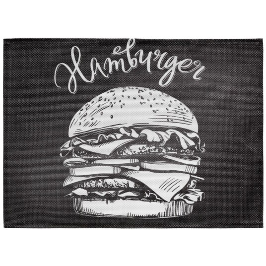 Erwin M. Bordbrikke Tenoris burger; 33x45 cm (BxL); Svart; 4 Stykk / Forpakning