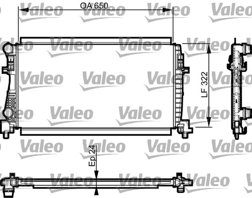 Radiator VALEO 735557 Radiator VALEO 735557