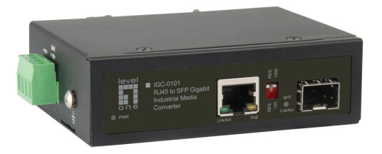 Levelone Igc-0101 - Medieomformer - 1Gbe - 10Base-T, 100Base-Tx, 1000Base-T, 1000Base-X - Rj-45 / Sfp (Mini-Gbic)