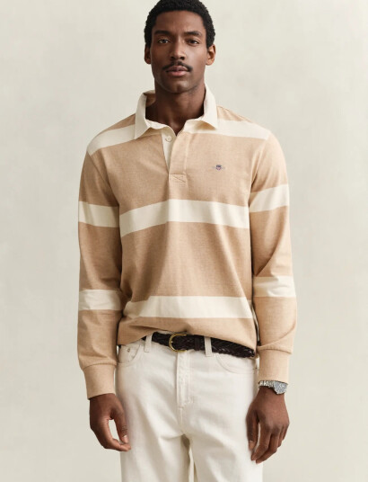 GANT Striped Rugger Beige XL GANT Striped Rugger Beige XL