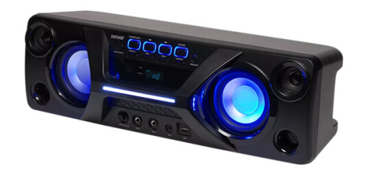 Bærbar Bluetooth Høyttaler Med Discolys 2x20 W Bærbar Bluetooth Høyttaler Med Discolys 2x20 W