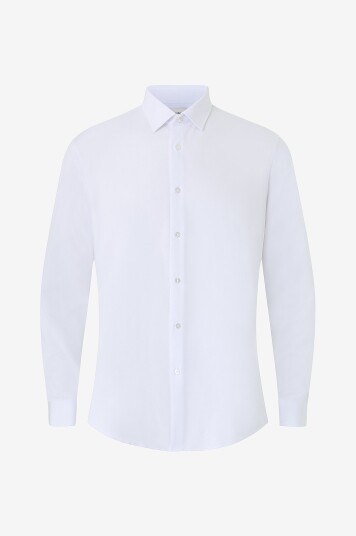 Calvin Klein   Skjorte Slim Ref Knit Sld   Hvit
