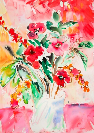Plakat Fargerikt Blomsterkunstverk