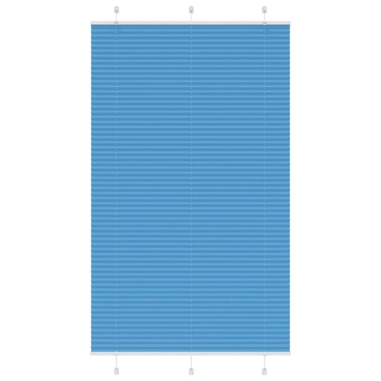 Plisségardin Blå 115x200 cm Stoffbredde 114,4 Polyester