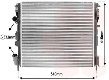 Radiator VAN WEZEL 43002270