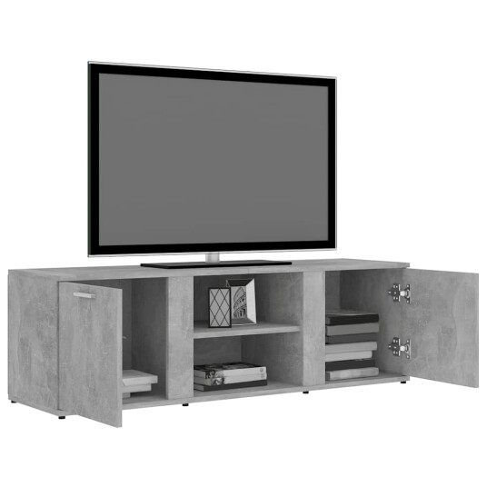 vidaXL TV-benk betonggrå 120x34x37 cm sponplate vidaXL TV-benk betonggrå 120x34x37 cm sponplate