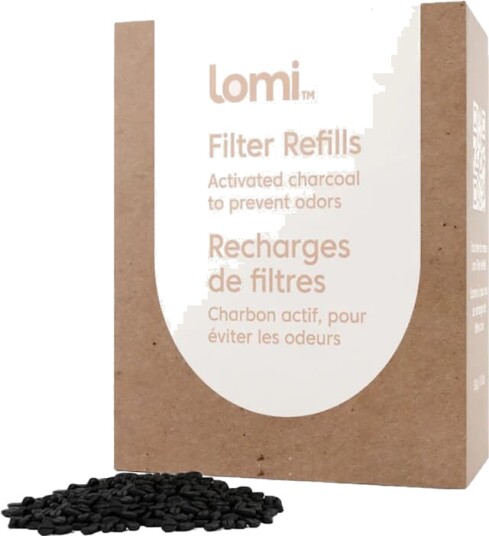Lomi Pela filter refill 80150 LOMICHARCOAL hvit