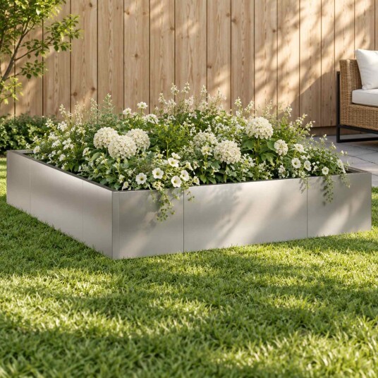 vidaXL Støttemur 8 stk. 300 x 100 x 50 cm Galvanisert stål Sølv