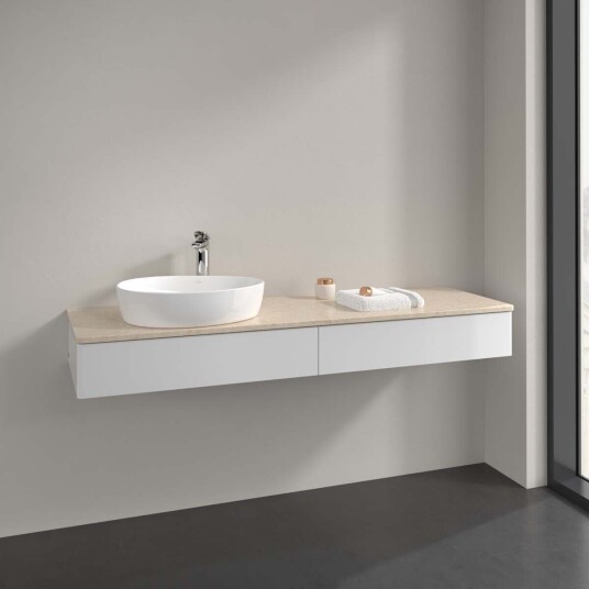 Villeroy & Boch  Antao Servantskap med 2 skuffer 160x50x19 cm m/lys Hvit Blank/Crème