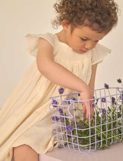 En Fant Dress Ns Dobby   Cream   140