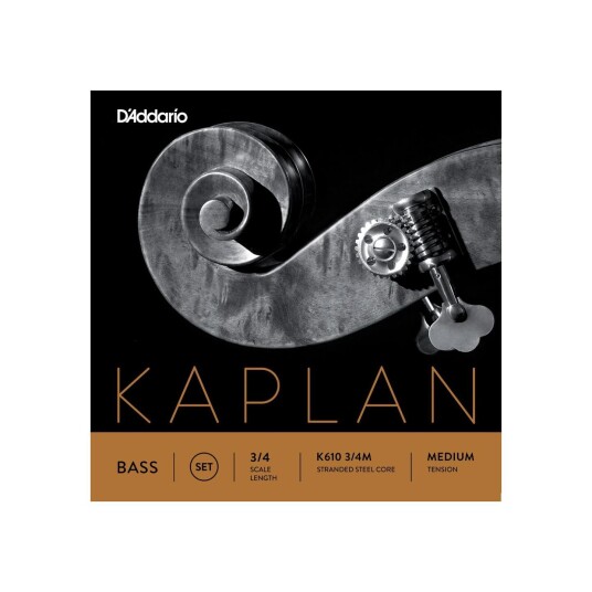D'Addario K610 3/4m Bass Strings Kaplan Double Set 3/4 Medium Tension D'Addario K610 3/4m Bass Strings Kaplan Double Set 3/4 Medium Tension