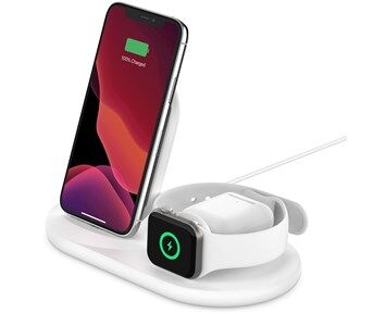 Belkin 3-in-1 Wireless Pad/Stand/Apple Watch White